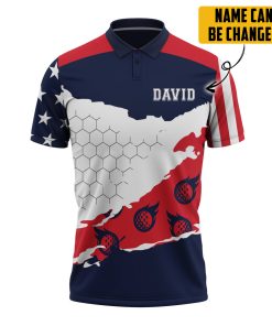 Gearhumans 3D Golfaholic American Flag Custom Polo Shirt