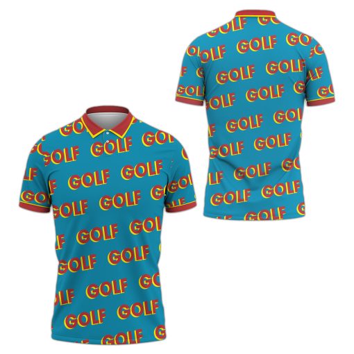 Gearhumans 3D Golf Pattern Custom Polo Shirt - Image 3