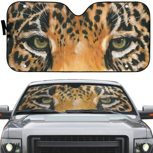 Gearhumans 3D Leopard Eyes Sunshade - Image 2
