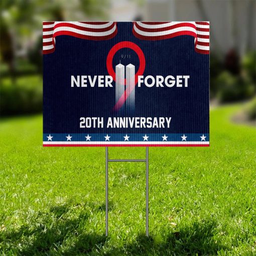 Gearhumans 3D Patriot Day Never Forget Custom Yard Sign - Image 4