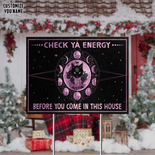 Gearhumans 3D Check Ya Energy Custom Name Yard Sign - Image 3