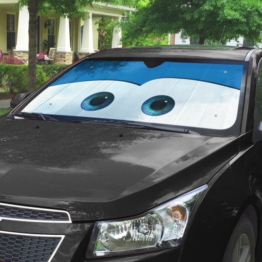 Gearhumans 3D Blue Auto Sun Shade