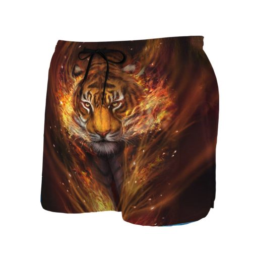 Gearhumans 3D Fire Tiger Custom Hawaii Shirt