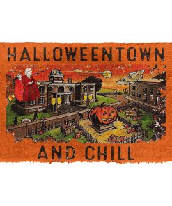 Gearhumans 3D Halloweentown And Chill Custom Doormat
