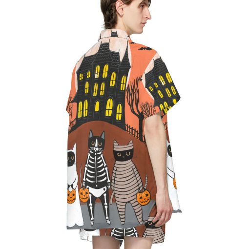 Gearhumans 3D Happy Halloween You Go First Black Cats Custom Short Sleeves Shirt 4 Gearhumans 3D Happy Halloween You Go First Black Cats Custom Short Sleeves Shirt - Image 4