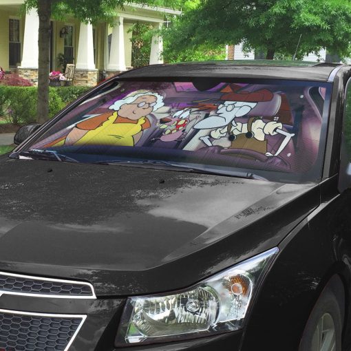 Gearhumans 3D Courage The Cowardly Dog Custom Car Auto Sunshade - Image 5