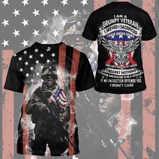 Gearhumans 3D US Veteran Patriot Custom Tshirt Hoodie Apparel
