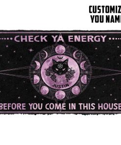 Gearhumans 3D Check Ya Energy Custom Name Doormat