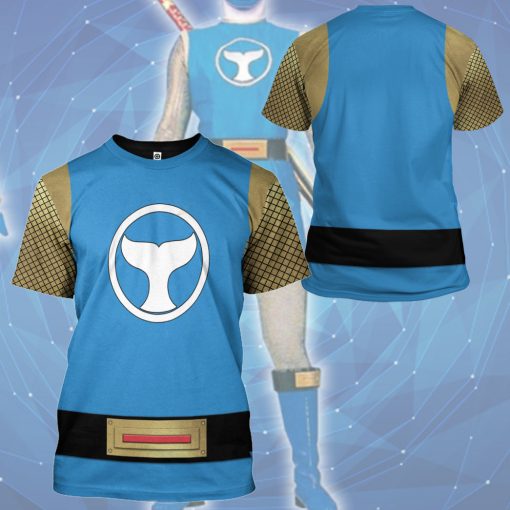 Gearhumans 3D The Blue Wind Rangers Ninja Storm Custom Tshirt Hoodie Apparel - Image 11