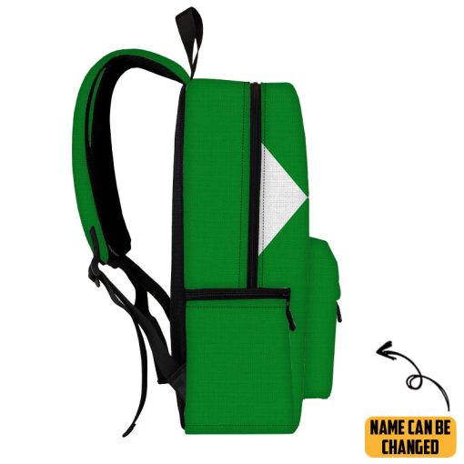 Gearhumans 3D Green Ranger Custom Name Backpack - Image 3