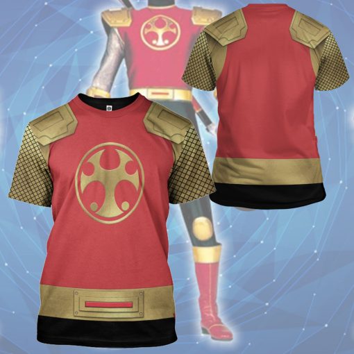 Gearhumans 3D The Crimson Thunder Rangers Ninja Storm Custom Tshirt Hoodie Apparel - Image 9
