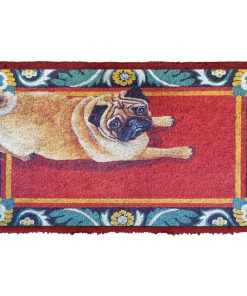 Gearhumans 3D Happy Pug Custom Doormat