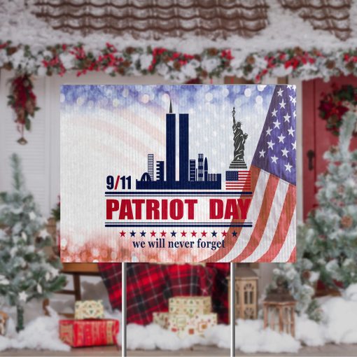 Gearhumans 3D We Will Never Forget Patriot Day Custom Yard Sign - Image 2