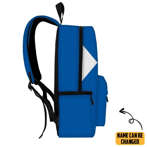 Gearhumans 3D Blue Ranger Custom Name Backpack - Image 4