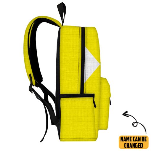 Gearhumans 3D Yellow Ranger Custom Name Backpack