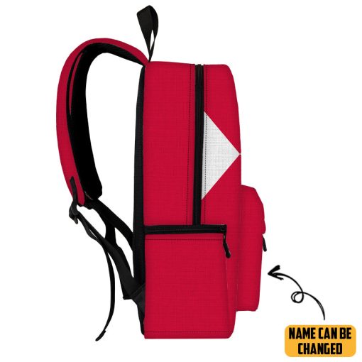 Gearhumans 3D Red Ranger Custom Name Backpack - Image 3
