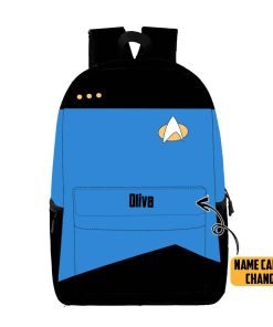 Gearhumans 3D S.T The Next Generation 1987 1994 Blue Custom Name Backpack