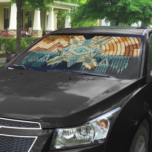 Gearhumans 3D Strong Native American Women Car Auto Sunshade