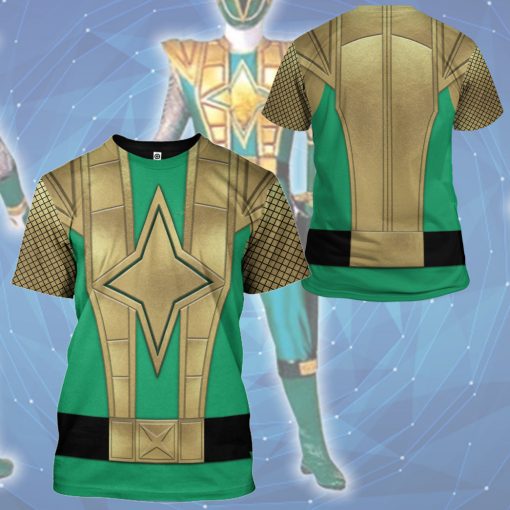 Gearhumans 3D Green Samurai Rangers Ninja Storm Custom Tshirt Hoodie Apparel
