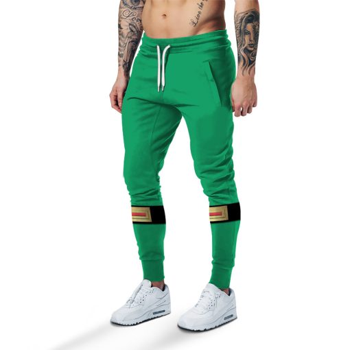 Gearhumans 3D Green Samurai Rangers Ninja Storm Custom Sweatpants - Image 3