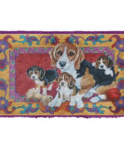 Gearhumans 3D Happy Beagle Custom Doormat