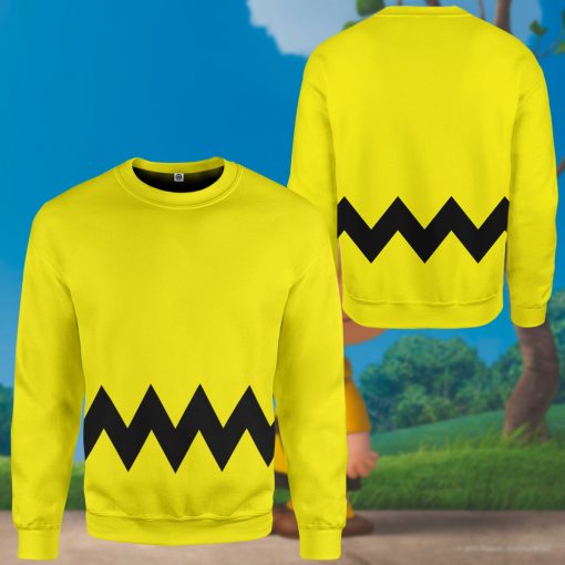 Gearhumans 3D PEANUTS Charlie Brown Custom Hoodie Tshirt Apparel