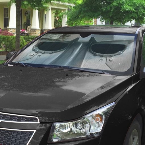Gearhumans 3D FF Dr Doom Mask Skull Custom Car Auto Sunshade - Image 6