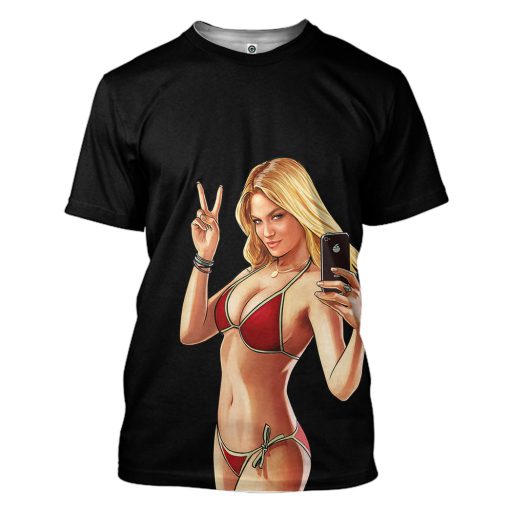 Gearhumans 3D GTA Mulher Custom Tshirt Hoodie Apparel 3 Gearhumans 3D GTA Mulher Custom Tshirt Hoodie Apparel - Image 3