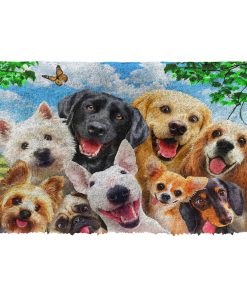 Gearhumans 3D Happy Dogs Day Custom Doormat
