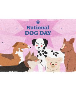 Gearhumans 3D National Dog Day Custom Doormat