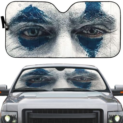 Gearhumans 3D Joker Face Paint Custom Car Auto Sunshade - Image 2