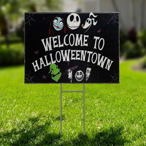 Gearhumans 3D Welcome To Halloweentown Custom Yard Sign - Image 4