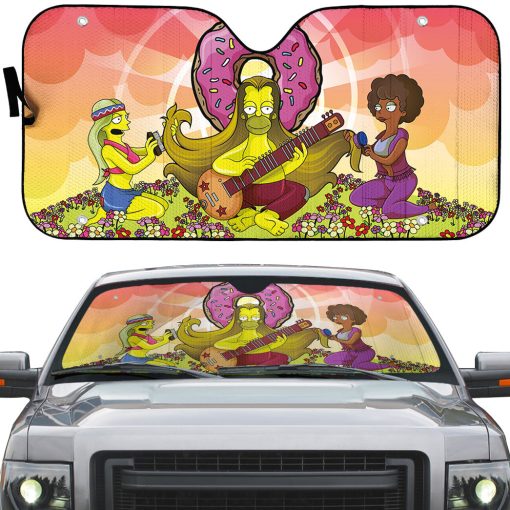 Gearhumans 3D Hippie Simpsons Custom Sunshade - Image 2