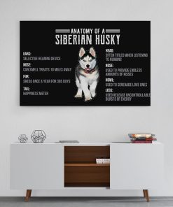 Gearrhumans 3D Anatomy Of A Siberian Husky Custom Canvas