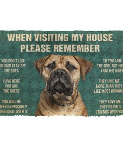Gearhumans 3D When Visiting My House Please Remember Bullmastiffs Custom Doormat