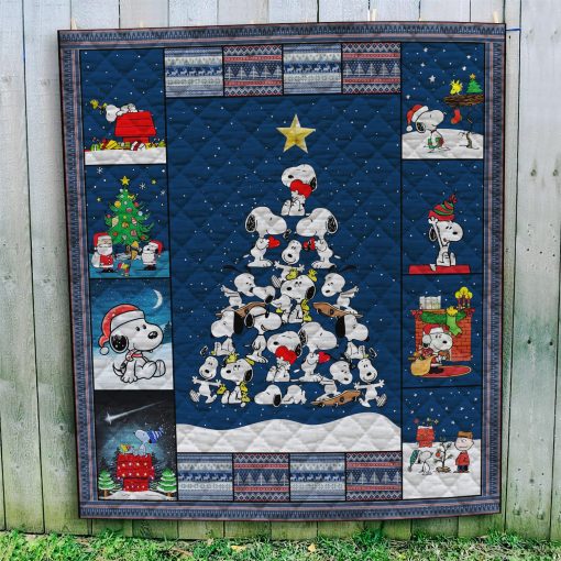 Gearhumans 3D Snoopy Christmas Tree Custom Quilt - Image 2