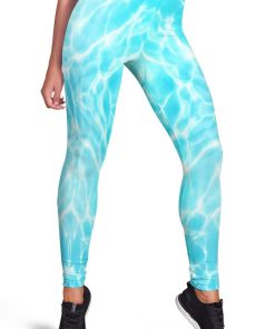 3D Azure Water Full Print Leggings 3d legging Leggings LEGGINGS S 