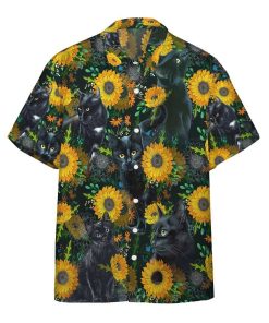 3D Black Cat Hawaii Shirt Custom Short Sleeve Shirt GV190220 Short Sleeve Shirt Short Sleeve Shirt S