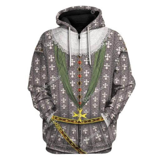3D Full-Print Henry IV Of France Apparel HD-AT01111916 3D Custom Fleece Hoodies Zip Hoodie S