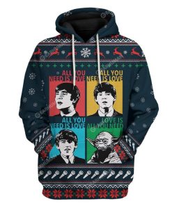 3D Full-Print Ugly All You Need Is Love Apparel HD-GH04111904 3D Custom Fleece Hoodies Hoodie S 