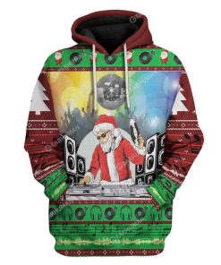 3D Full-Print Ugly DJ Santa Apparel HD-AT04111911 3D Custom Fleece Hoodies Hoodie S 