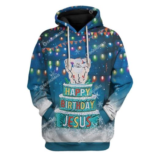 3D Full-Print Ugly Happy Birthday Jesus Apparel HD-DT31101912 3D Custom Fleece Hoodies Hoodie S
