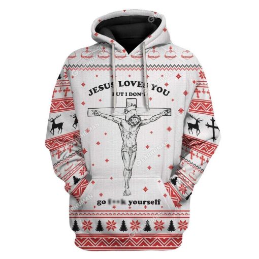 3D Full-Print Ugly Jesus Apparel HD-AT04111903 3D Custom Fleece Hoodies Hoodie S