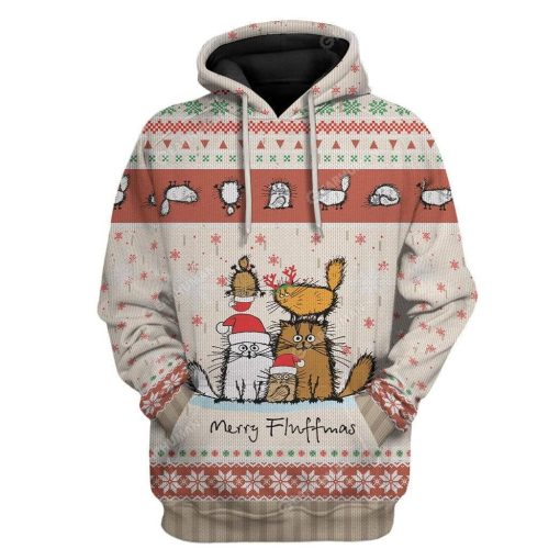 3D Full-Print Ugly Merry Fluffmas Apparel HD-DT01111909 3D Custom Fleece Hoodies Hoodie S