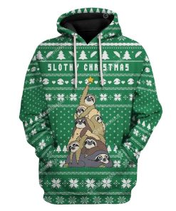 3D Full-Print Ugly Slothy Christmas Apparel HD-AT04111907 3D Custom Fleece Hoodies Hoodie S 