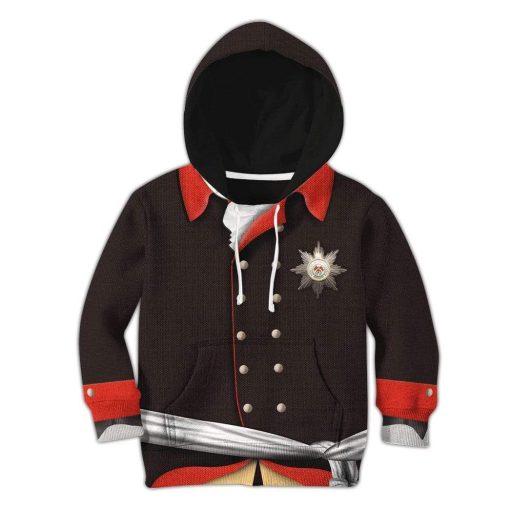 3D Kid Full-Print Frederick The Great Apparel HD-DT2691904K Kid 3D Apparel Kid Hoodie 2XS/3-4