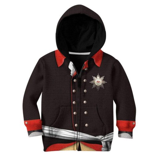 3D Kid Full-Print Frederick The Great Apparel HD-DT2691904K Kid 3D Apparel Kid Zip Hoodie 2XS/3-4