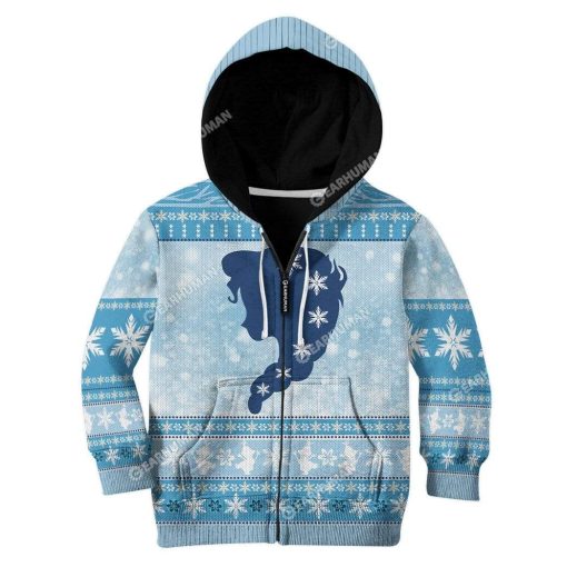 3D Kid Full-Print Ugly Elsa Apparel HD-DT04111913K Kid 3D Apparel Kid Zip Hoodie 2XS/3-4