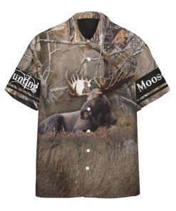 3D Moose Hunting Hawaii Custom Short Sleeve Shirt GB18114 Short Sleeve Shirt Short Sleeve Shirt S 