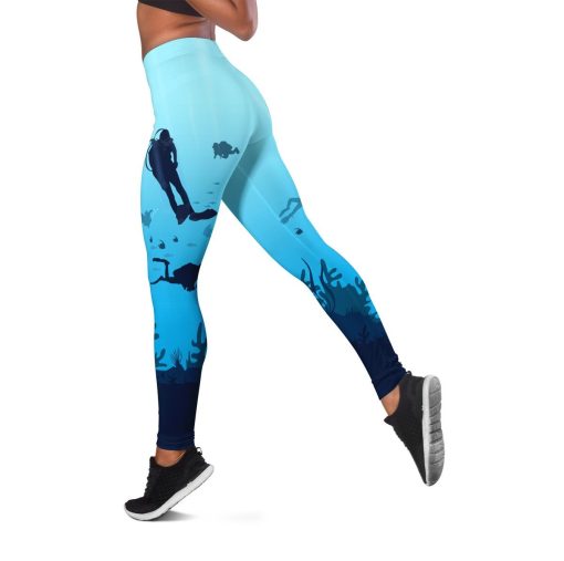 3D Scuba Diving Full Print Leggings 3d legging Leggings